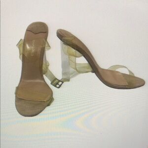 Tony Bianco Women’s Kiki, Strappy Sandals-Vinyl/Blush, Size 8.5M Clear Heel